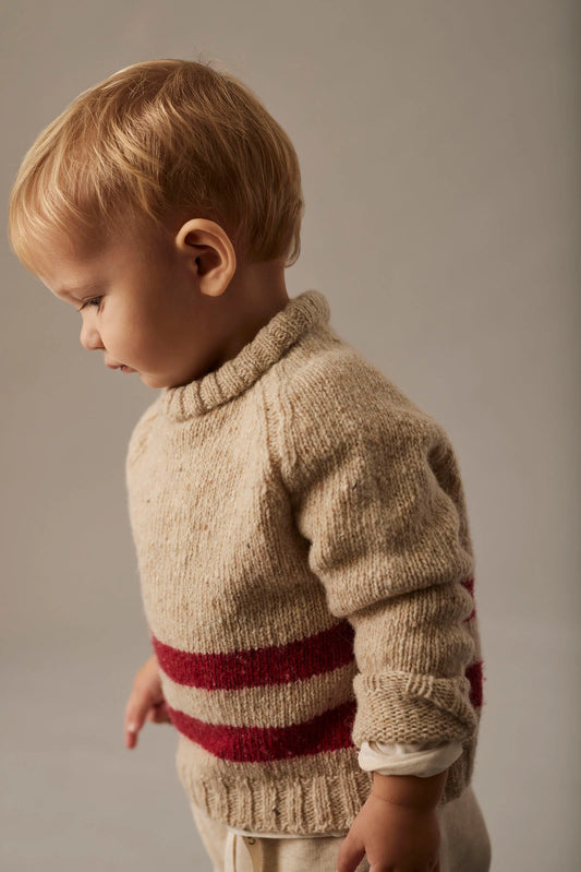 Cozmo Stone Red-Tweed baby sweater ( Sz 12m - 24m )