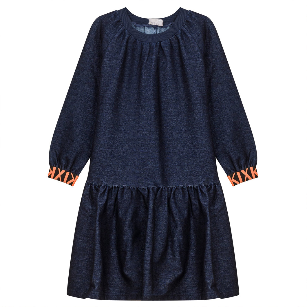 Kix denim cuff dress (SZ 2-14)