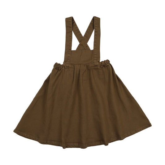 Kin Kin Green Bronze Girls Bib Jumper ( Sz 2-7)