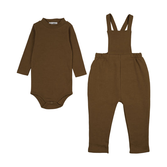 Kin Kin Green Bronze Back Pocket Overall ( Sz 9M-2YR)
