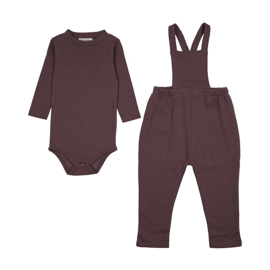 Kin Kin Plum  Back Pocket Overall ( Sz 9M-2YR)