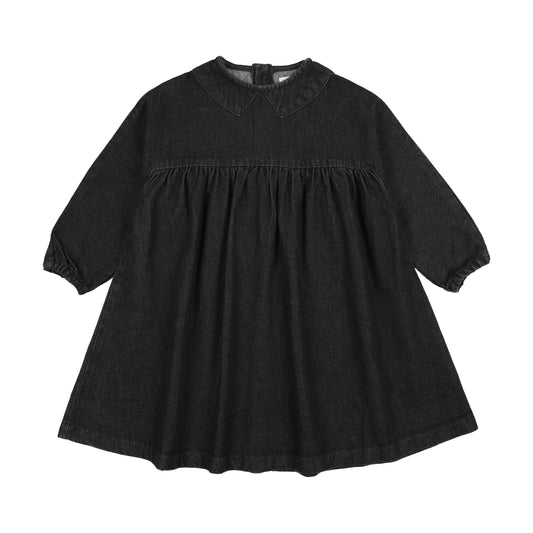 Kin Kin Black Peter Pan Collar Dress ( Sz 2-12)