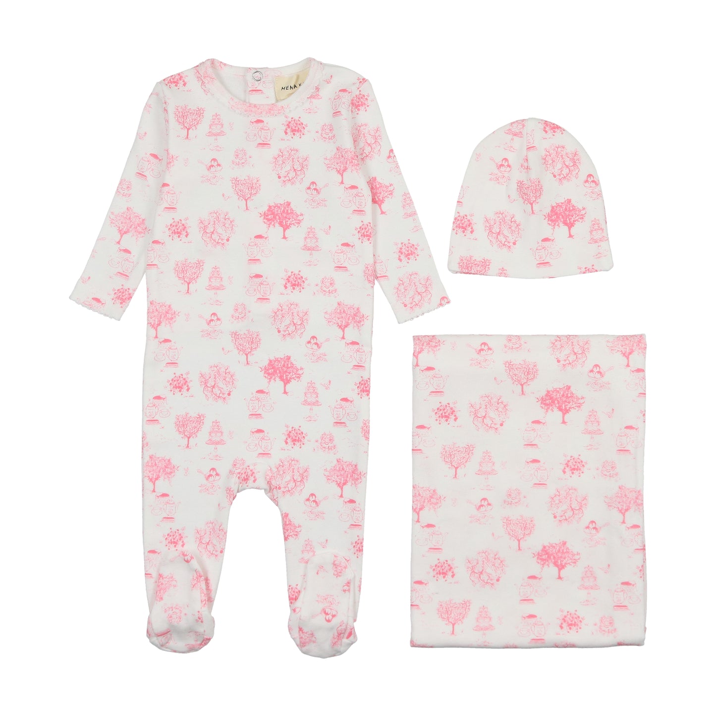 Mema Toile Print 3 Pc Set M337-3 ( Sz 3M-6M)