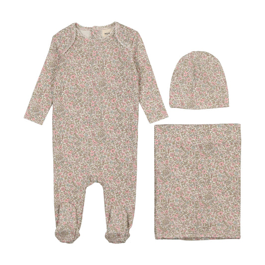 Mema Floral Liberty Print Set M338-3 ( Sz 3M-6M)