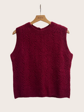 Load image into Gallery viewer, Nais Paris Openwork Sleeveless Sweater ( One Size )
