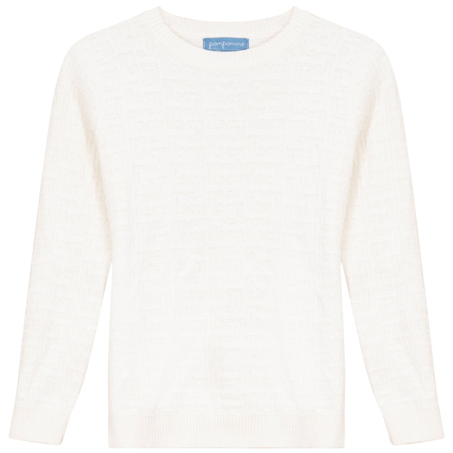 Pompomme Textured Cream Sweater ( Sz 4-14)