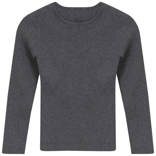 Pompomme grey ribbed t-shirt (SZ 3-12)