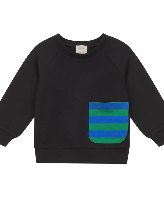 Mini P striped  pocket sweat (SZ 18m-12yr)