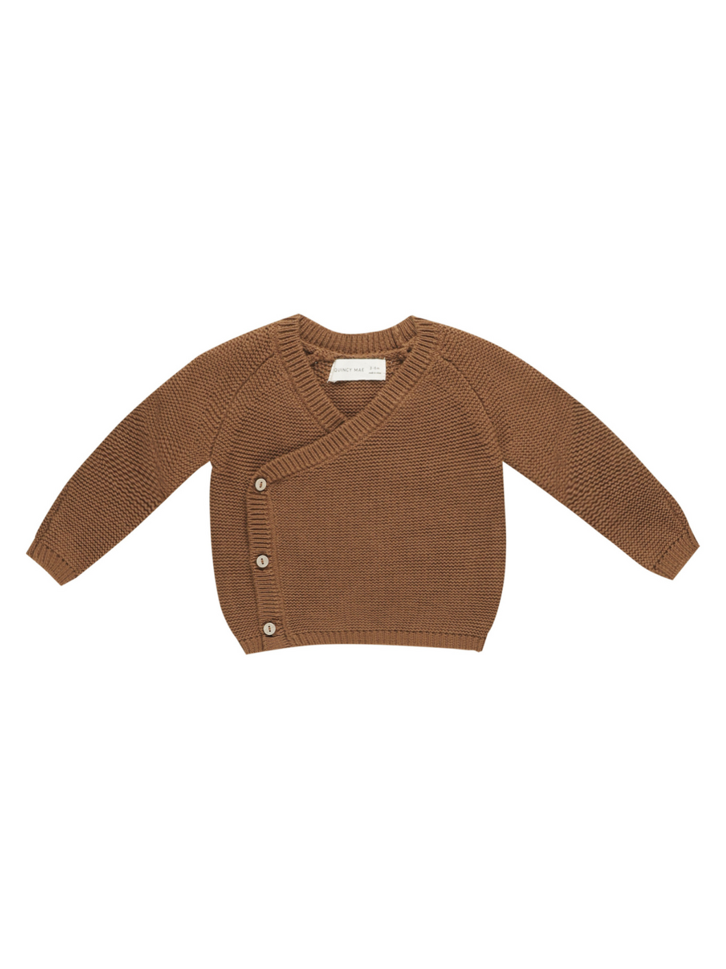 Quincy Mae Knit Wrap Top ( Sz 0M-12M)