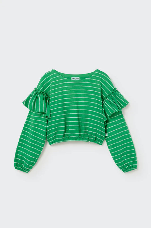 Cozmo striped ruffle sweat (SZ 2-12)