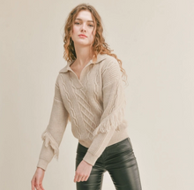 Load image into Gallery viewer, Sadie &amp; Sage cabled sweater (SZ S-L)
