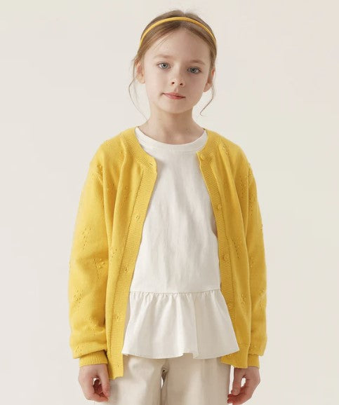 MJ240313 yellow detailed sweater (SZ 3-12)