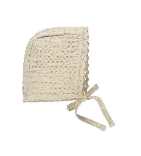 Bebe Organic Waffle Bonnet ( Sz 6M -12M)