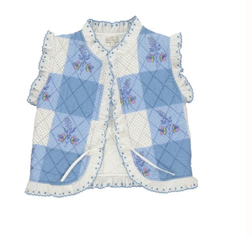 Bebe Organic Elsa Atlantic Floral Vest ( Sz 8-12)