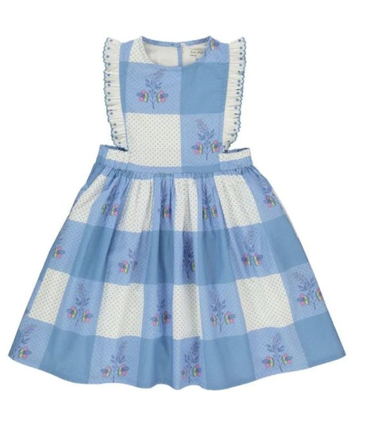 Bebe Organic Elsa Atlantic Floral Apron Dress ( Sz 6 - 12)