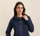 Daphnea dark denim shirt (SZ S-M)