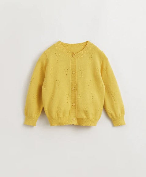 MJ240313 yellow detailed sweater (SZ 3-12)