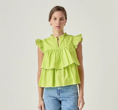 English Factory tiered blouse (SZ XS -L)