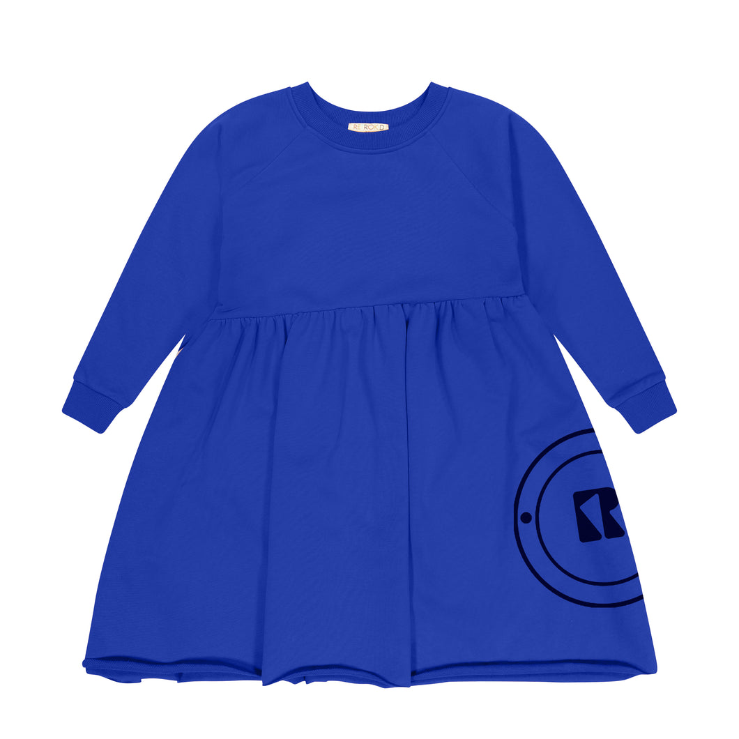 Retro Velour Stamped Twirl Dress ( Sz 2-12)