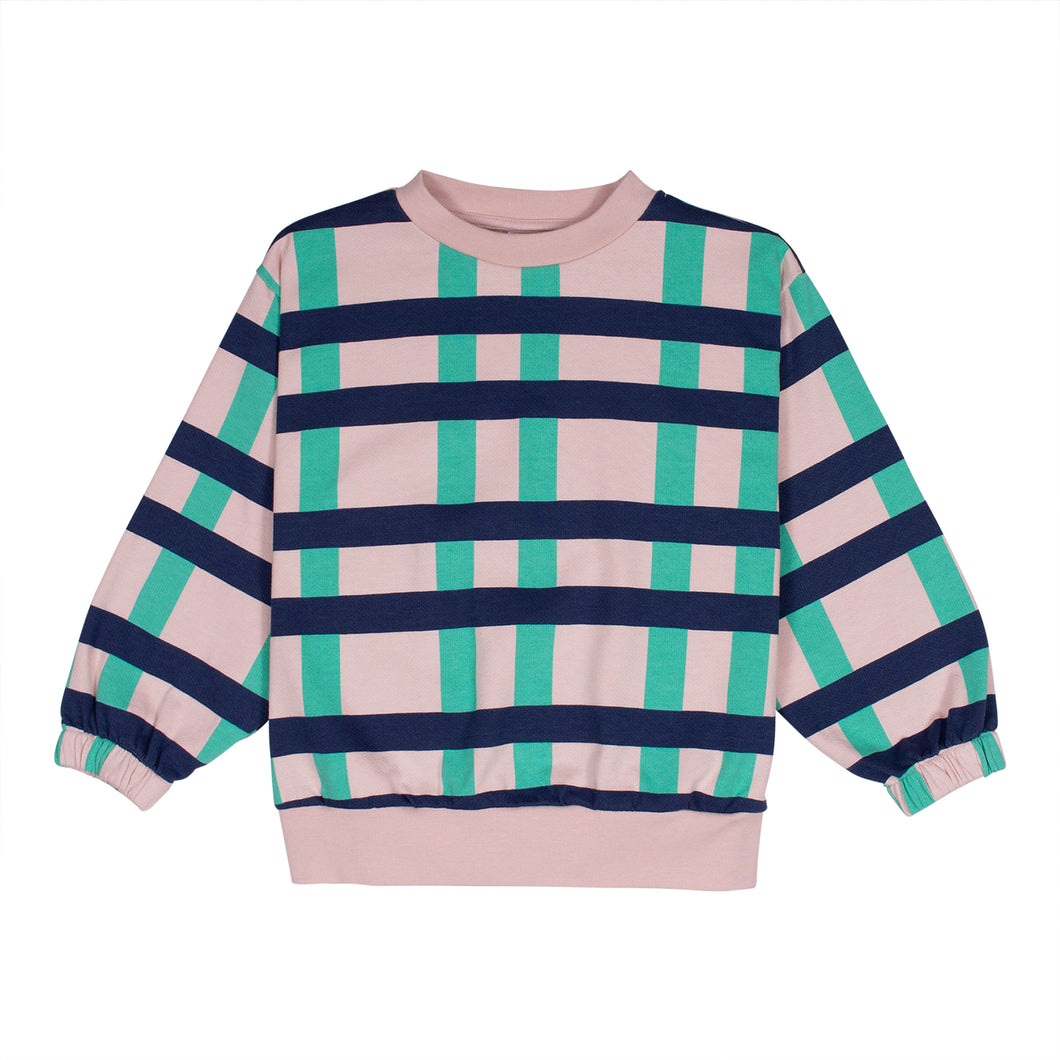 Wynken mint checked sweat (2-12)