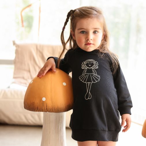 Pompomme doll sweat dress (SZ 2-8)