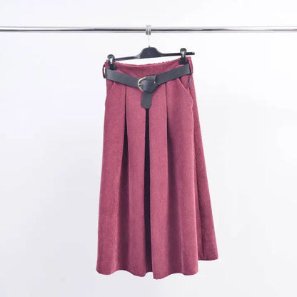 Cecile Wang corduroy skirt w/ belt (O/S)