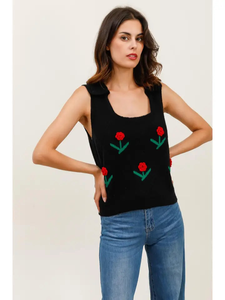 Daphnea floral tank vest (SZ S-L)