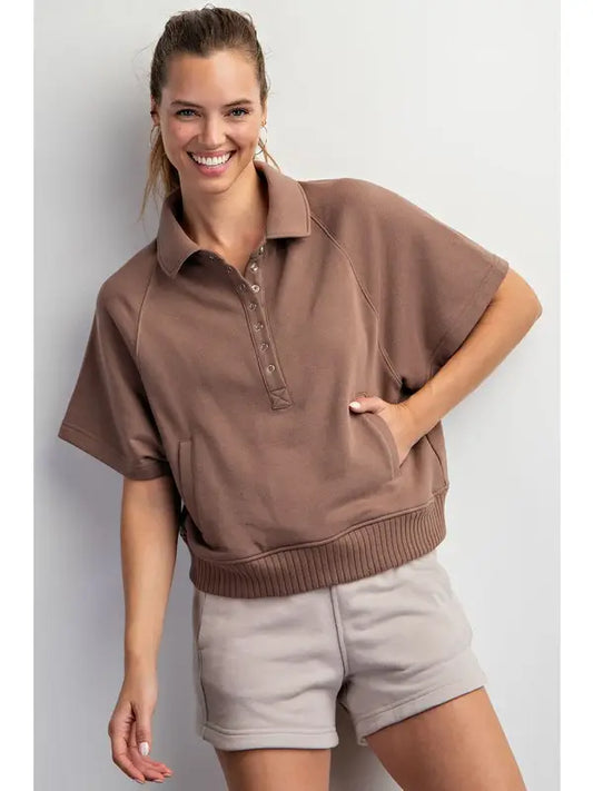 Sunday Morning ss collared sweat (SZ S-L)