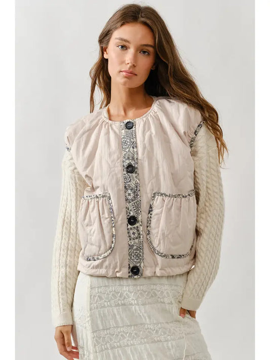 Aron & Amber bubble quilted vest (SZ S-L)