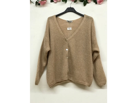 Linen & Cotton mohair wool sweater (O/S)