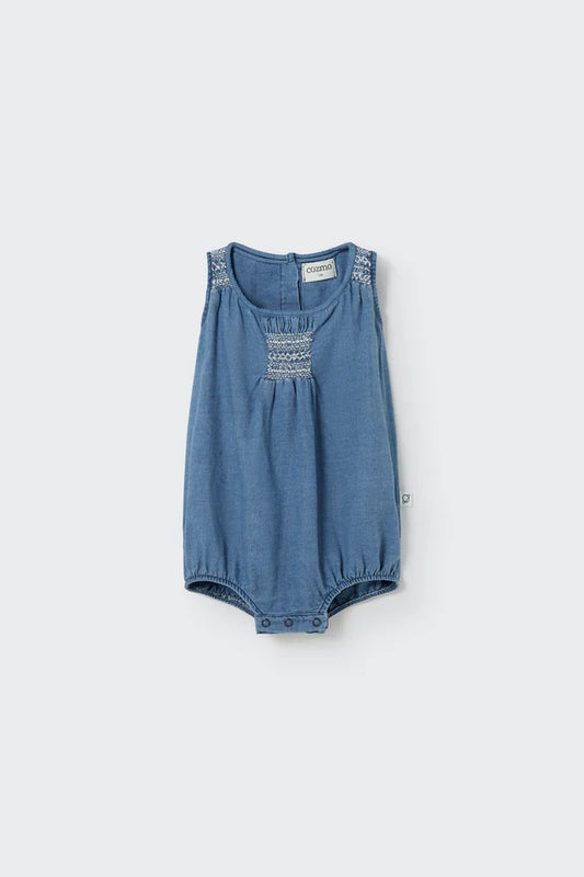 Cozmo twill denim romper (SZ 9-24m)