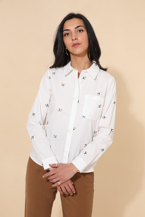 Cherry Paris embroidered shirt (SZ S-L)