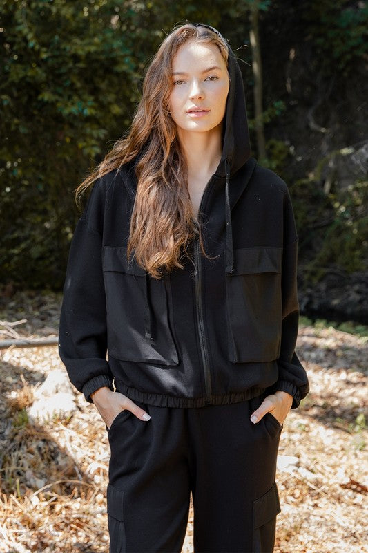 Sunday Morning  scuba black hoodie (SZ S-L)