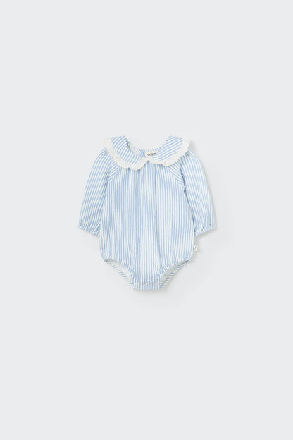 Cozmo striped gauze romper (SZ 9-24m)