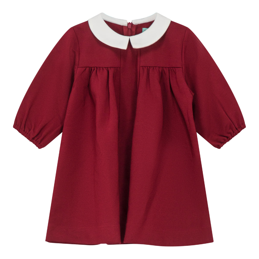 Pompomme ponte red dress (SZ 2-8)