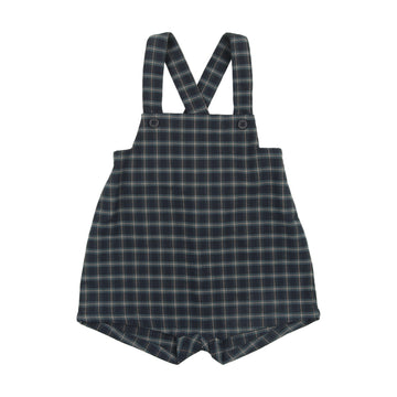 Kin & Kin Navy Plaid Overall ( Sz 12M-4)