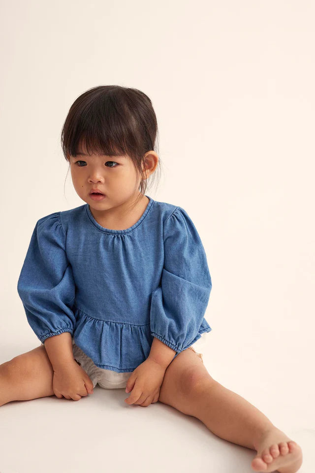 Cozmo denim baby top (SZ 12m-36m)